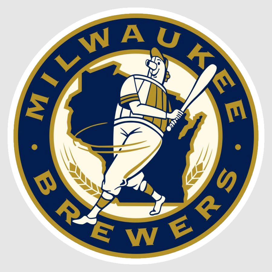 Milwaukee Navy Gold Baseball Weather Resistant Vinyl Sticker/Decal 10