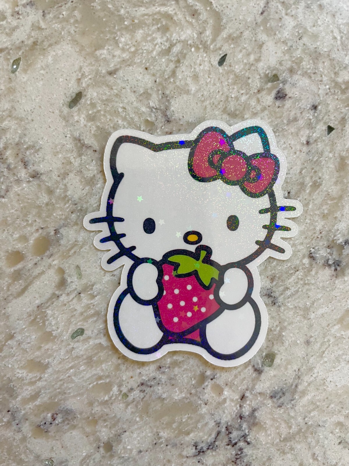 Hello Kitty Berry Sticker l Gloss or Holographic Laminate l Waterproof Decal