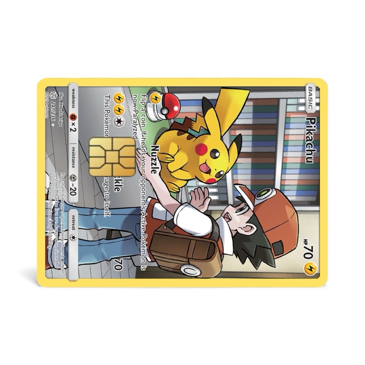 Pikachu 241/236 Cosmic Eclipse Credit Card Sticker