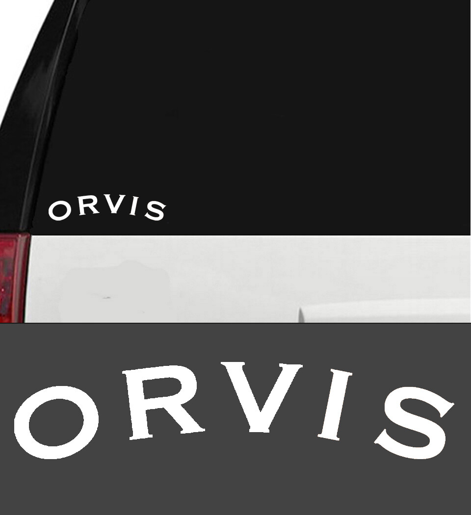 ORVIS Fly Fishing Tackle & Gear Car SUV Vinyl Die Cut Sticker Decal White 6.5 In