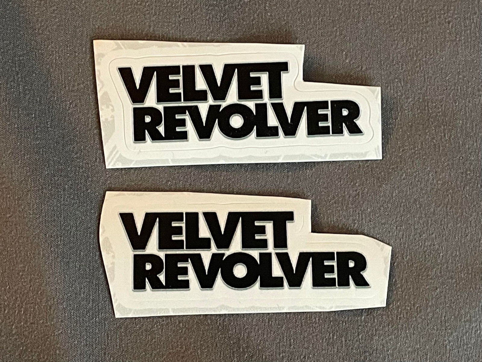 Lot of 2 VELVET REVOLVER 7/8" x 2 3/8" Band Logo STICKERS Black White FAST! FREE