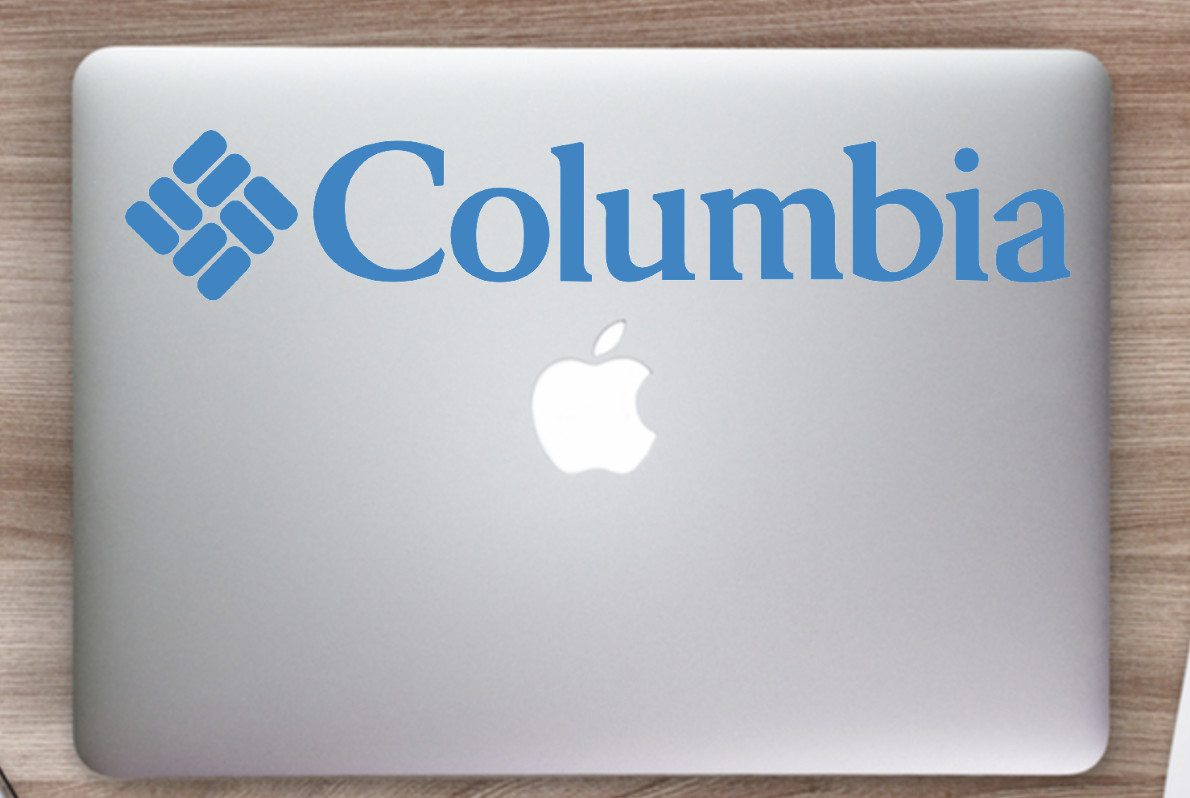 Columbia Logo Decal- Athletic Wear Sticker- Outdoor Decal- Vinyl- Fashion Decal