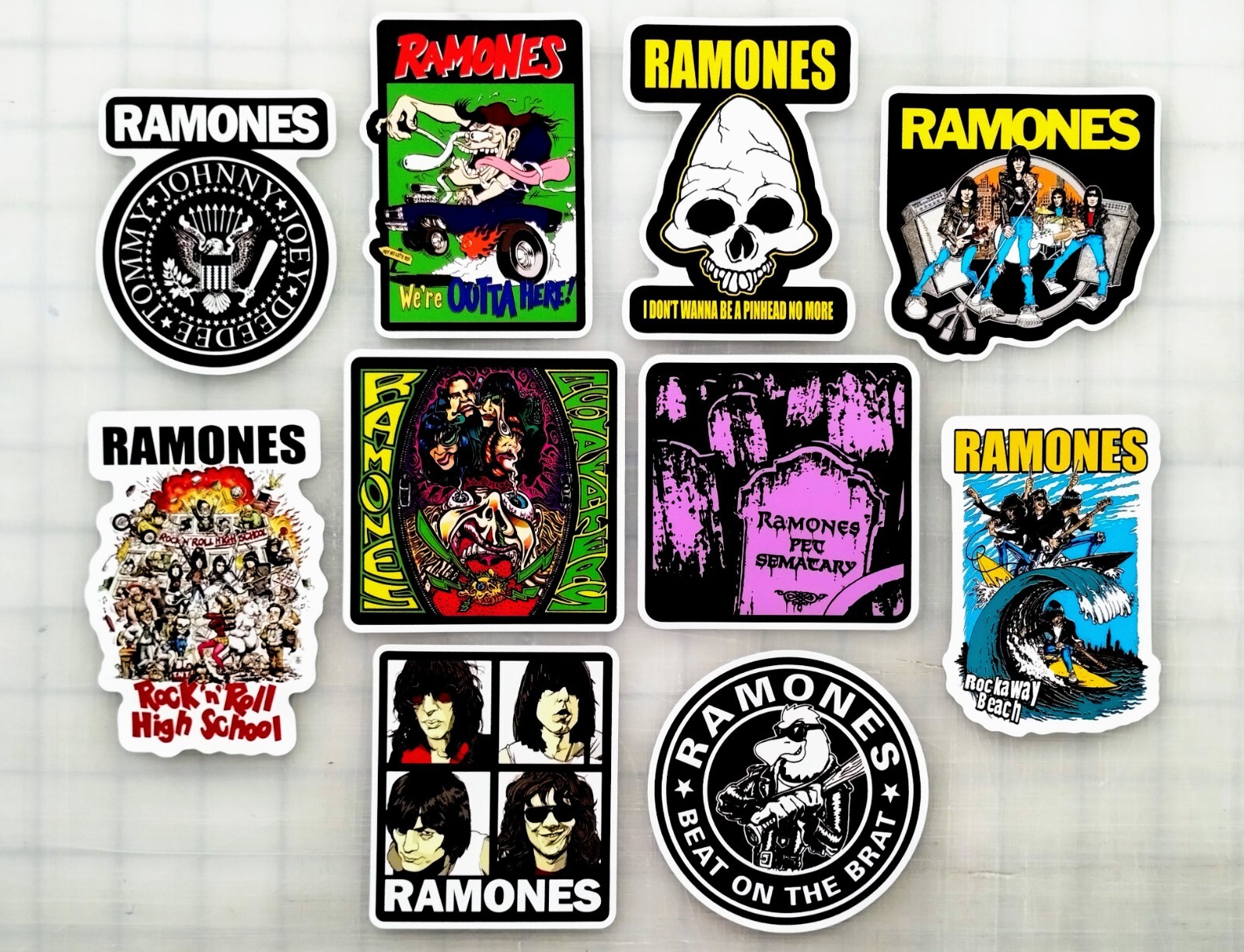 Sticker Pack (10 Vinyl Stickers) Classic 70s Punk Rock Band