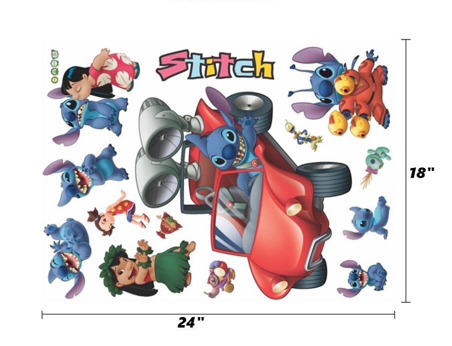 NEW Lilo & Stitch Removable Wall Stickers Decal Kids Room Home Decor US Seller