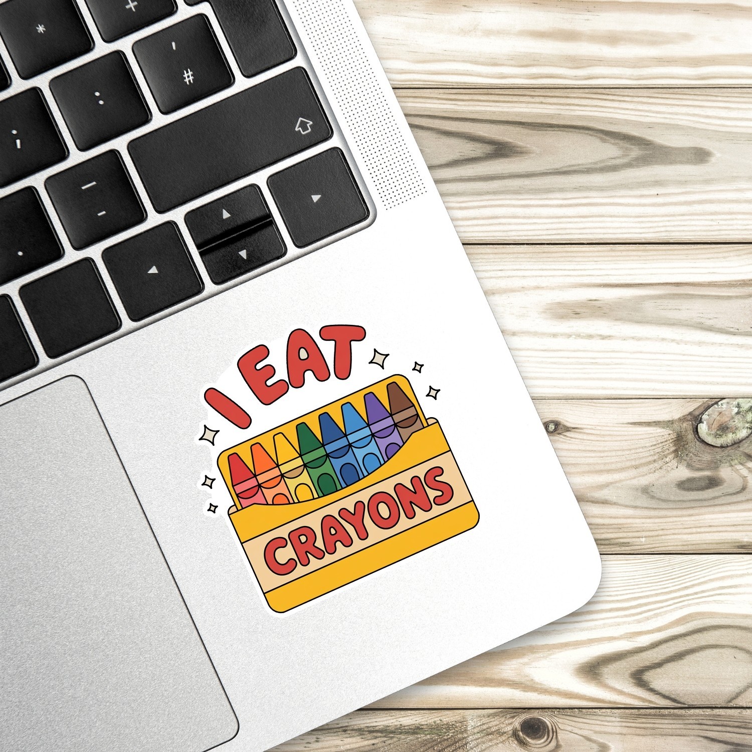 I Eat Crayons Sticker 4-Pack: Funny Mental Health Meme Decals