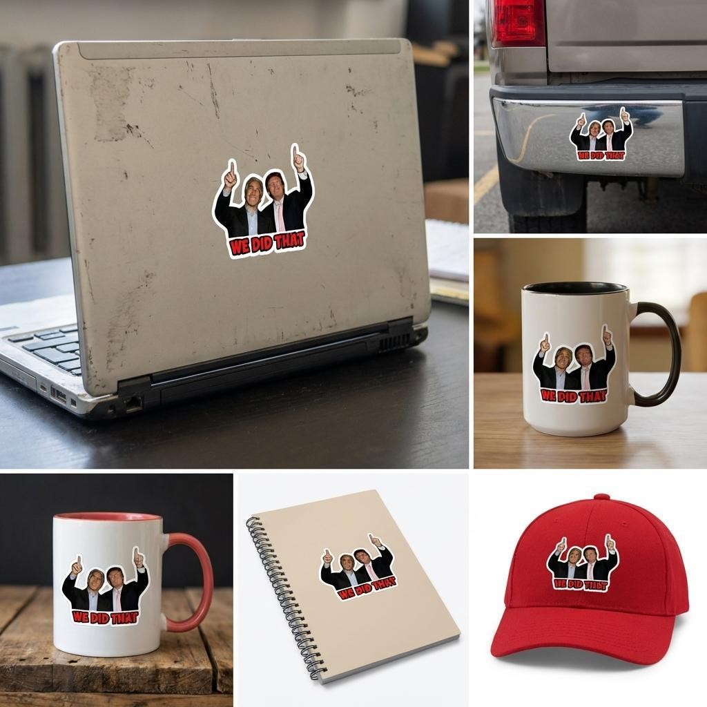 100 PCS We Did That Sticker Pack, Trump Epstein I Did That Anti-Trump Sticker,Tr