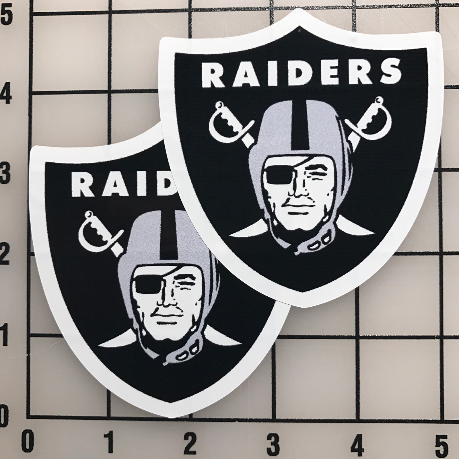 Raiders 3.5" Wide Multi-Color VInyl Decal Sticker – BOGO