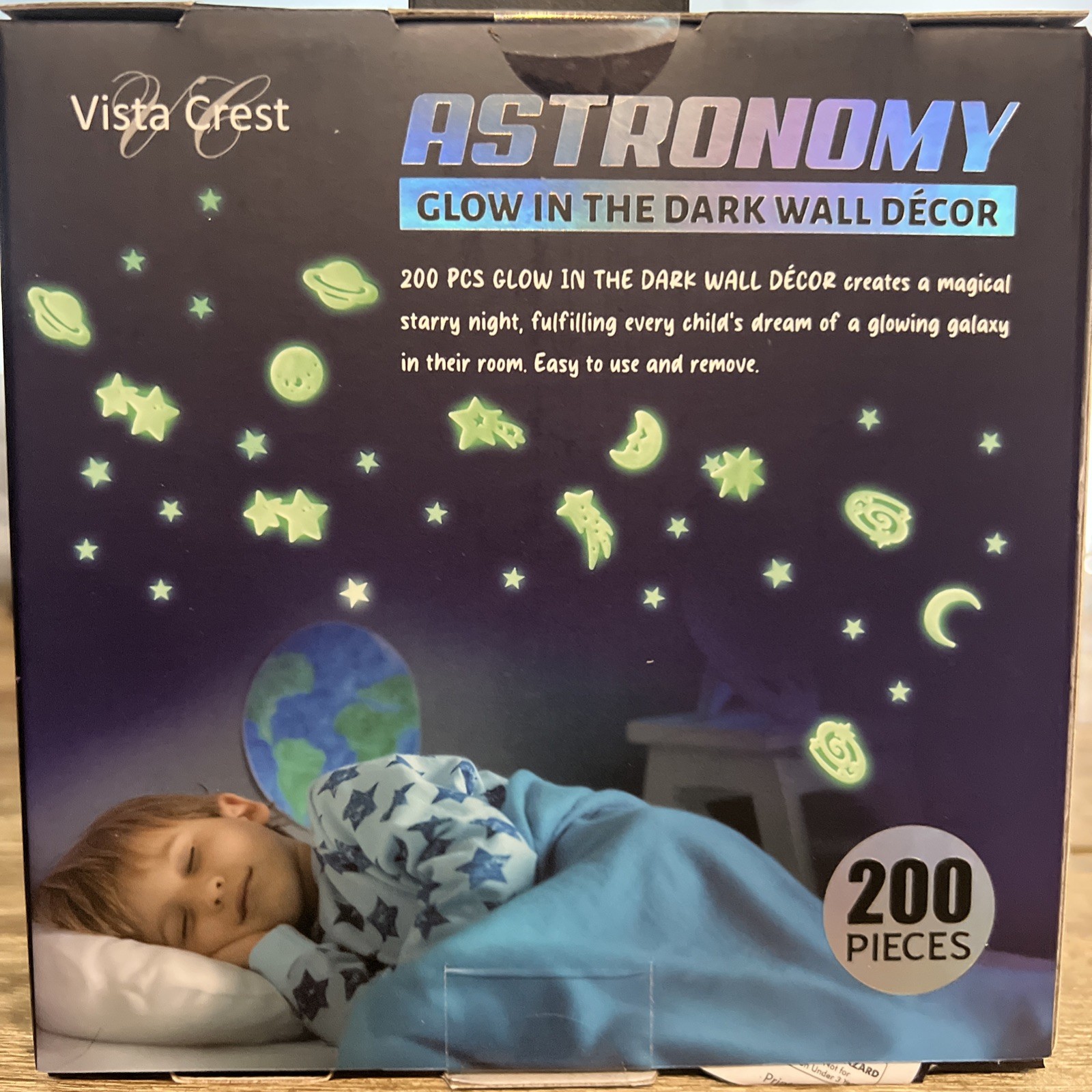 Glow in the Dark Stars/Planets for Ceiling/Walls (1) Box of 200 Pieces
