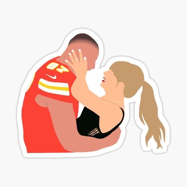 Taylor Swift Travis Kelce, Vinyl Die Cut Sticker