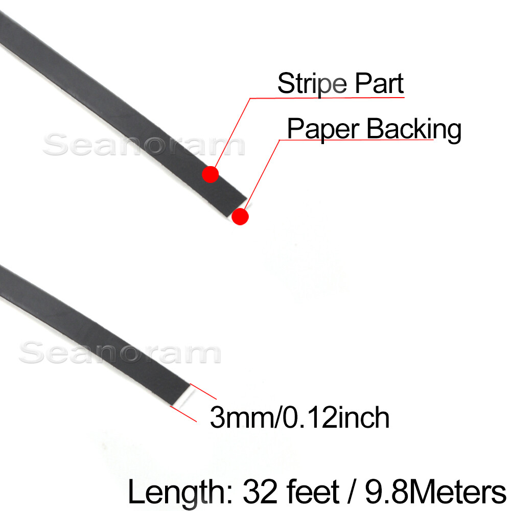 1/8" 3mm Black DIY Home Shop Office Pinstriping Pin Stripe Decal Vinyl Sticker