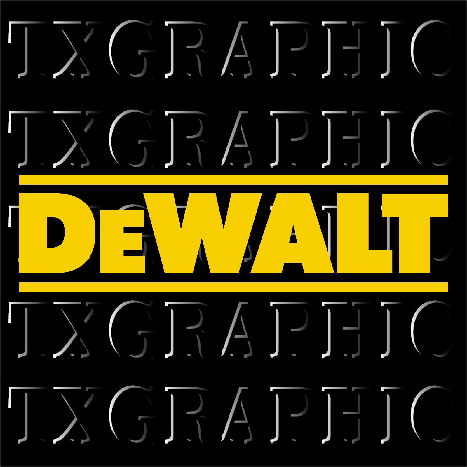 DeWalt Tools Decal Die Cut Vinyl Car Truck Window Tool Box Laptop Sponsor Model