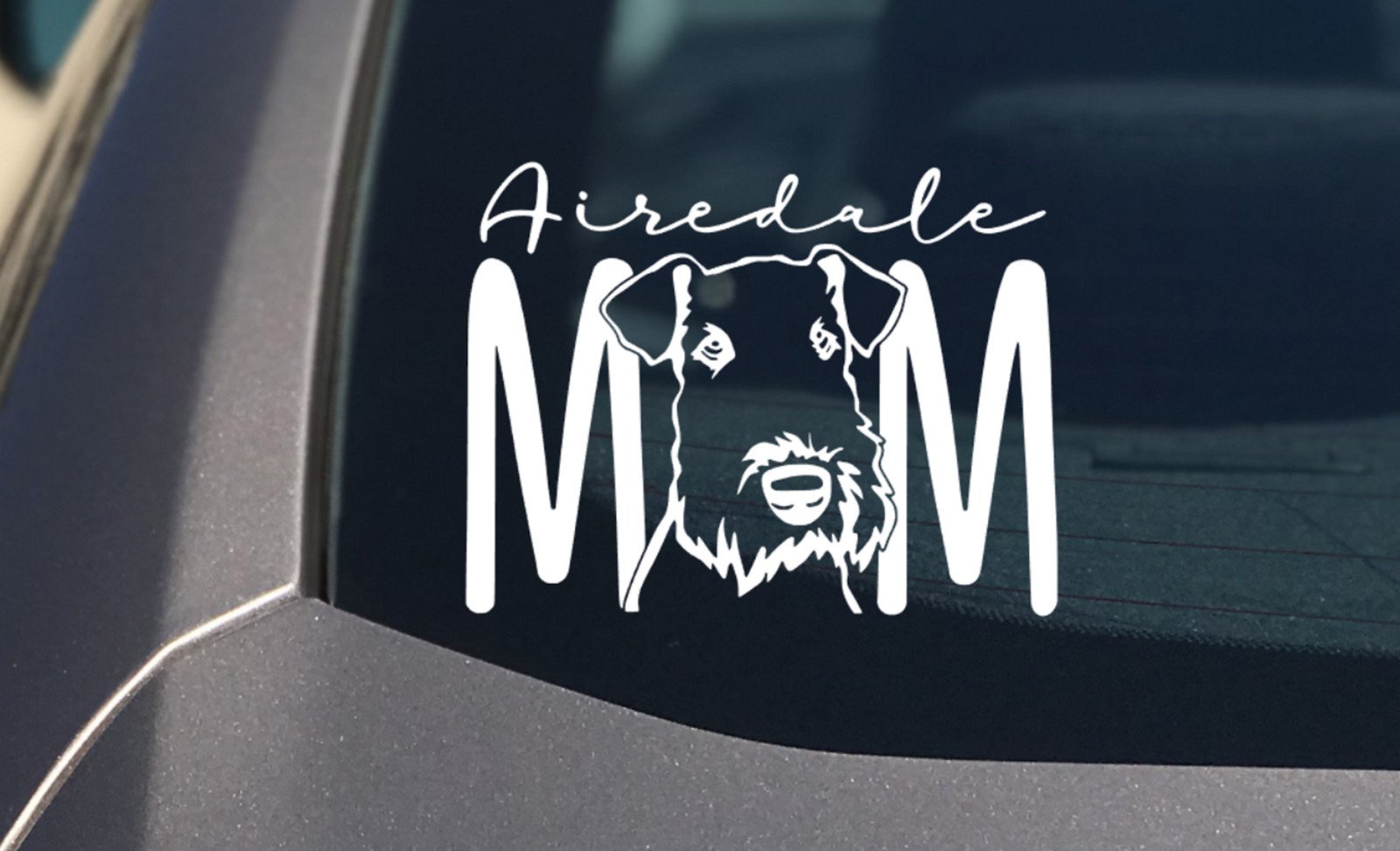 Airedale Mum Sticker Car Decal Vinyl Airedale Mom dog Mom Gift
