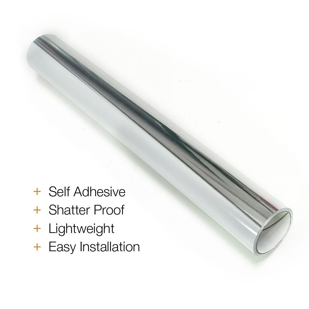 Flexible Mirror Sticker Roll 14×52 inch Self Adhesive Reflective Sheet for Decor