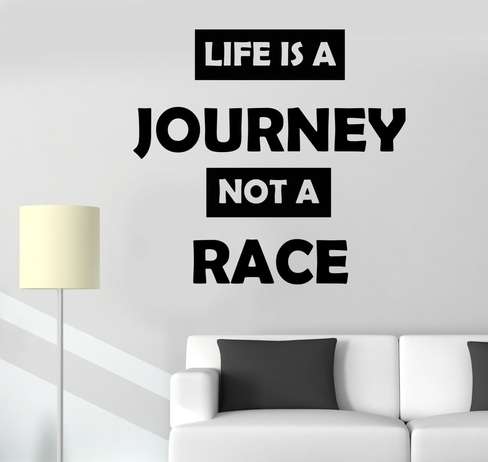 Wall Decal Quotes Positive Lettering Office Life Is A Journey Sticker (ed1882)