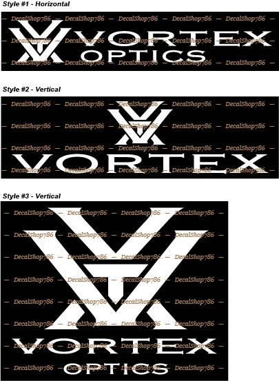 Vortex Optics – Tactical/Hunting Scopes – Vinyl Die-Cut Peel N' Stick Decals