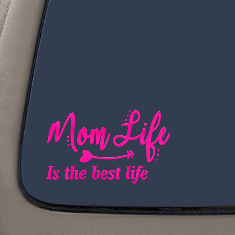 Mom Life is The Best Life Decal Sticker | 5.5-Inches by 3.25-Inches