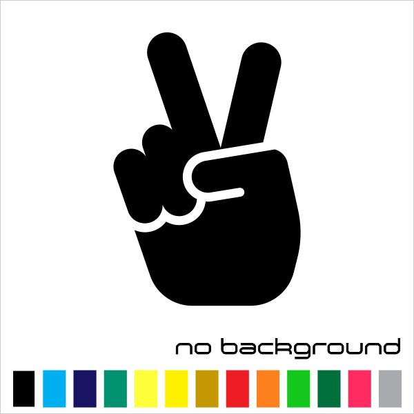 Peace Sign Hand Sticker Vinyl Decal – Love Symbol Car Window Bumper Hippie Wall