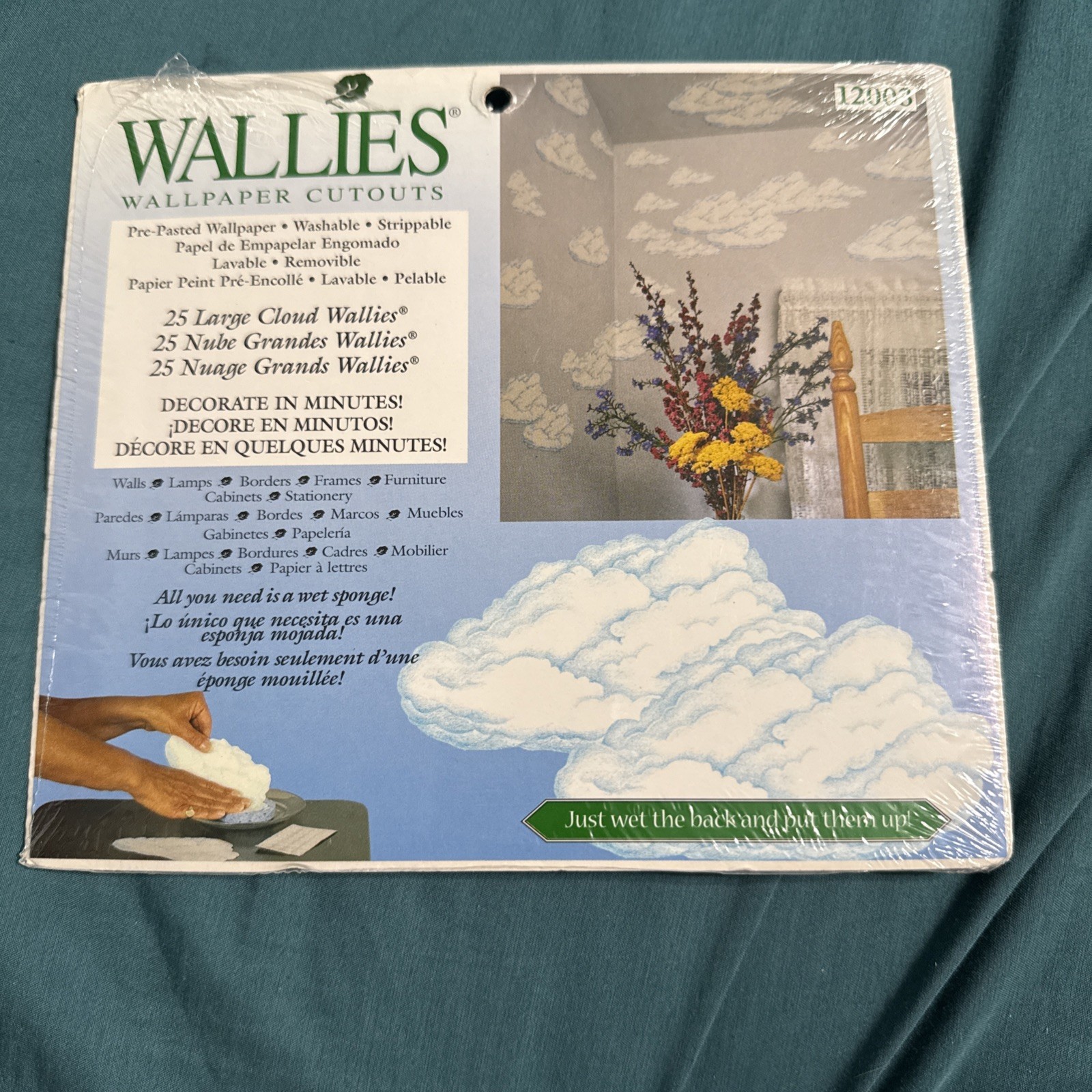25 New Large Cloud Wallies Fluffy White Clouds Sky Wall Border Stickers Mural