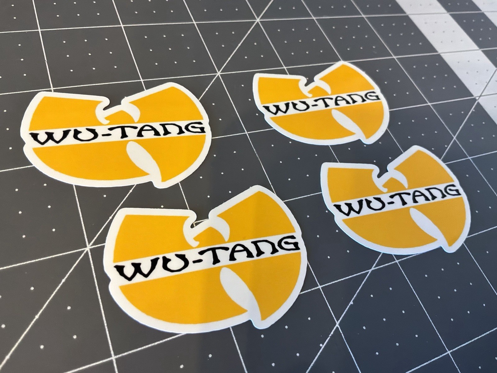 Wu Tang Clan Stickers Logos 4 Stickers Yellow