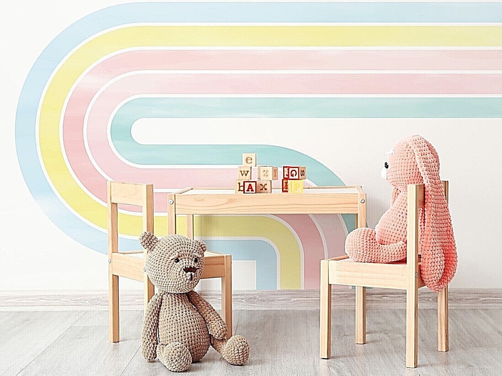 Colorful Fountain Rainbow Wall Decals, Stickers, Mural, Wall Art Decoration 693