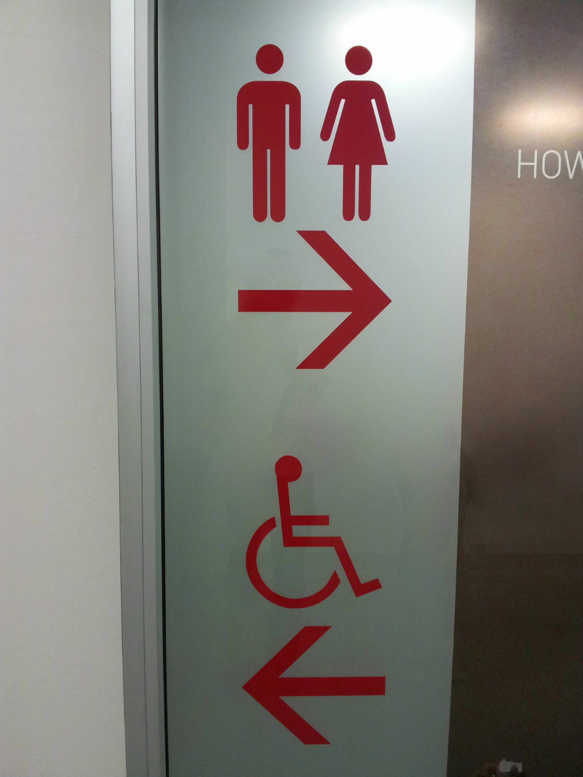 Toilet Sign Sticker Decal Bathroom Restroom Men Women Disable Directions