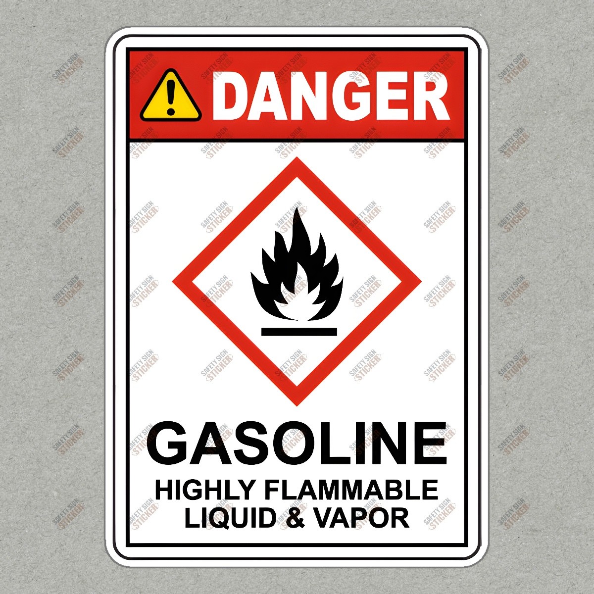 Danger Gasoline Safety Sign Sticker Highly Flammable Liquid & Vapor #546824