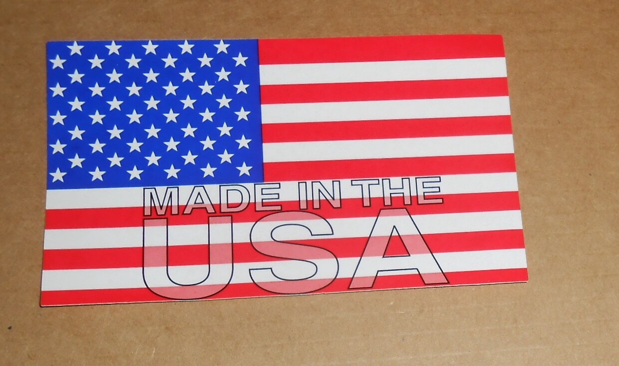 Made in the USA Flag Sticker Original Promo (rectangle) 5×3