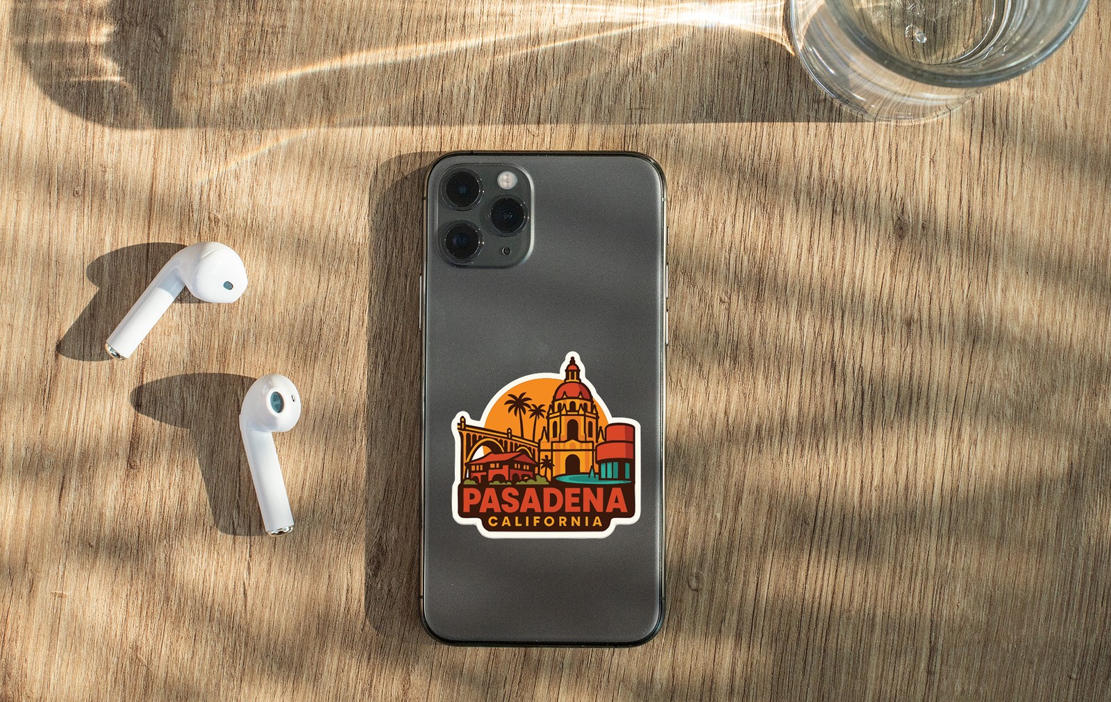 Pasadena California Sticker Decal Vinyl Die-Cut City Skyline Landmark Design