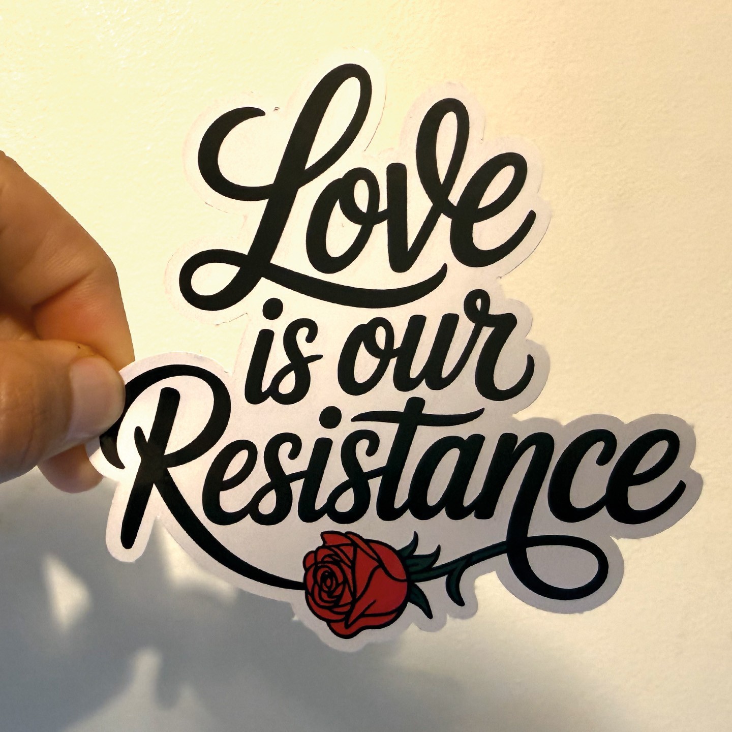 Love Is Our Resistance Vinyl Sticker – 4×4 sticker Car Laptop Water Bottle
