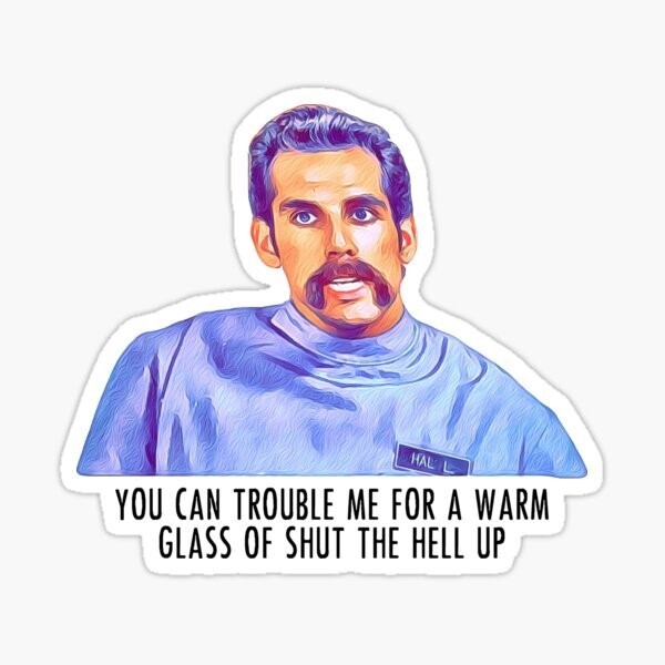 Happy Gilmore, warm glass of shut the hell up, Vinyl Die Cut Sticker