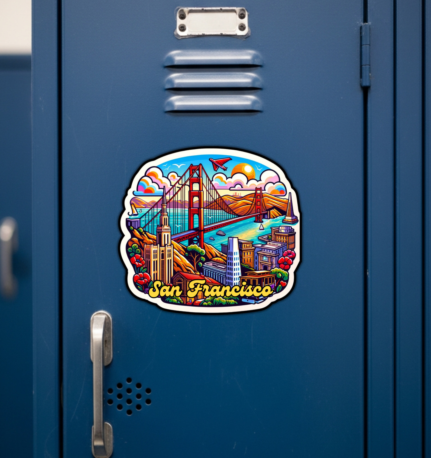 San Francisco California Fridge Magnet or Laptop Sticker