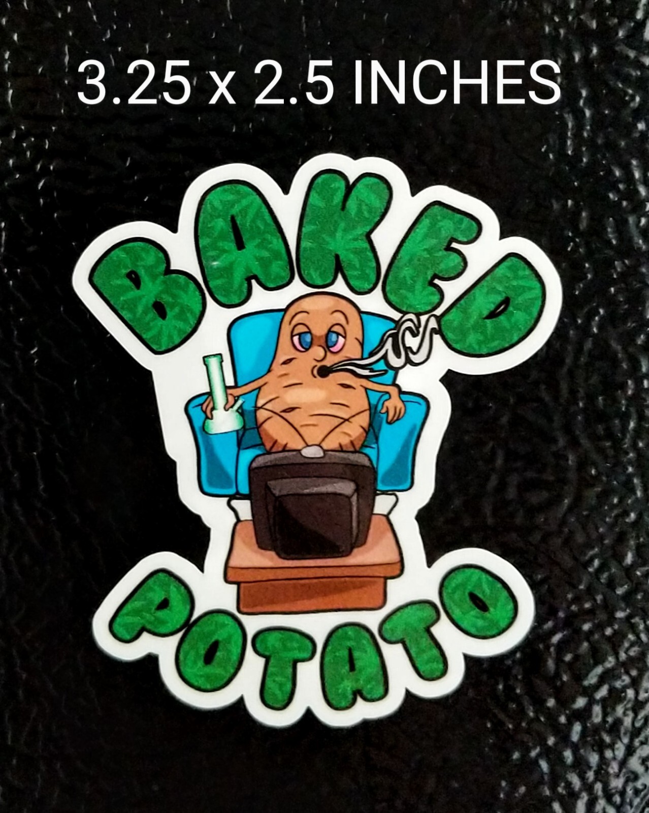 3.25" Baked Potato Decal Vinyl Sticker 420 Weed Pot Leaf Smoke Cannabis Couch