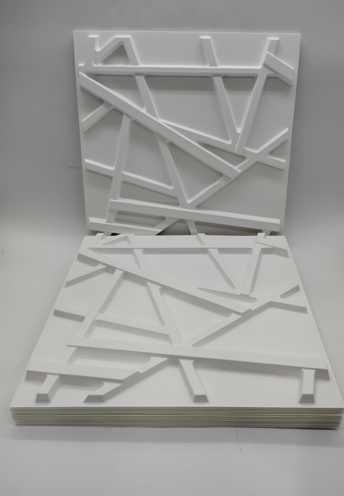 Art3d Decorative 3D Wall Panels White PVC Geometric Interior Accent 11.8×11.8 In