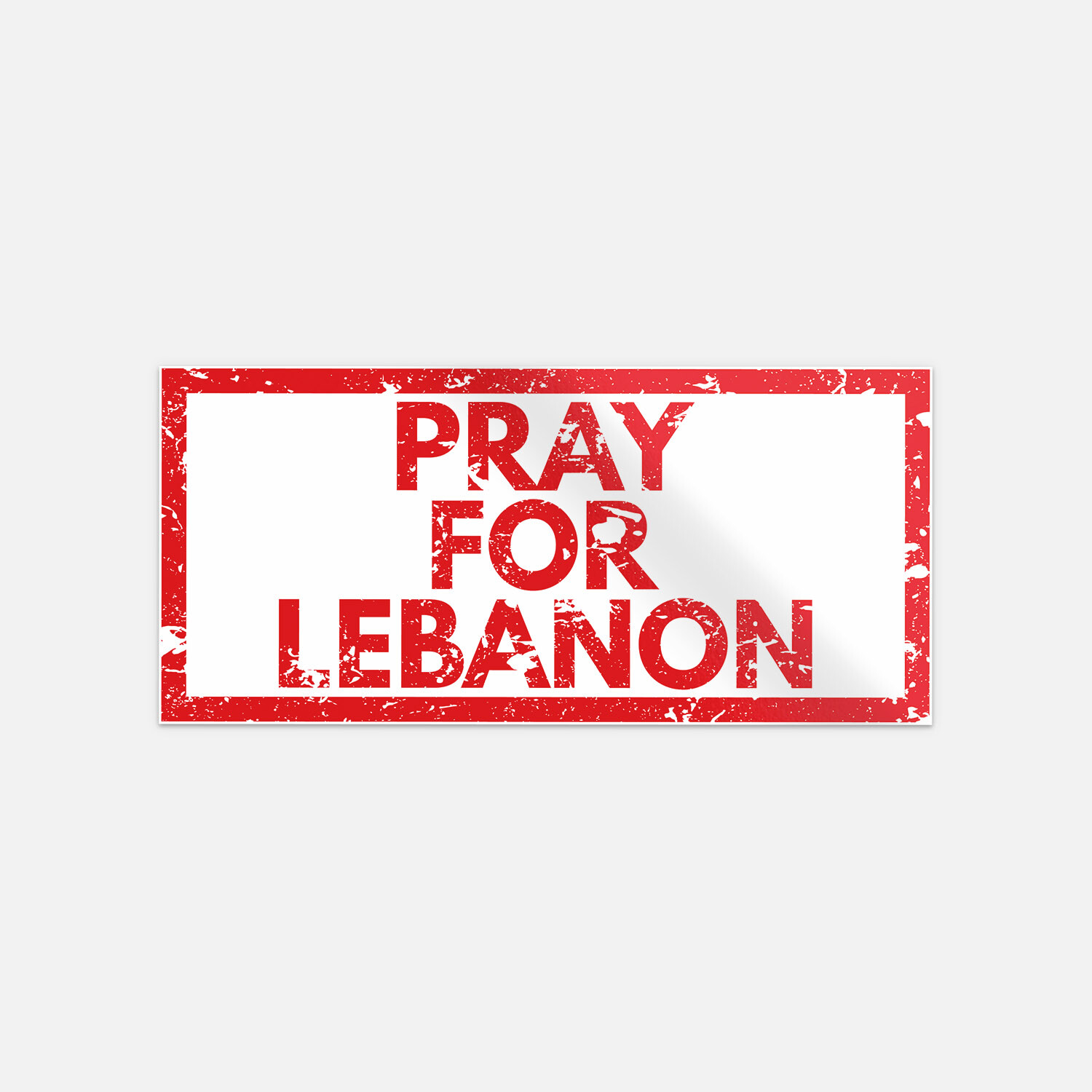 Pray For Lebanon Grunge Vinyl Sticker Decal