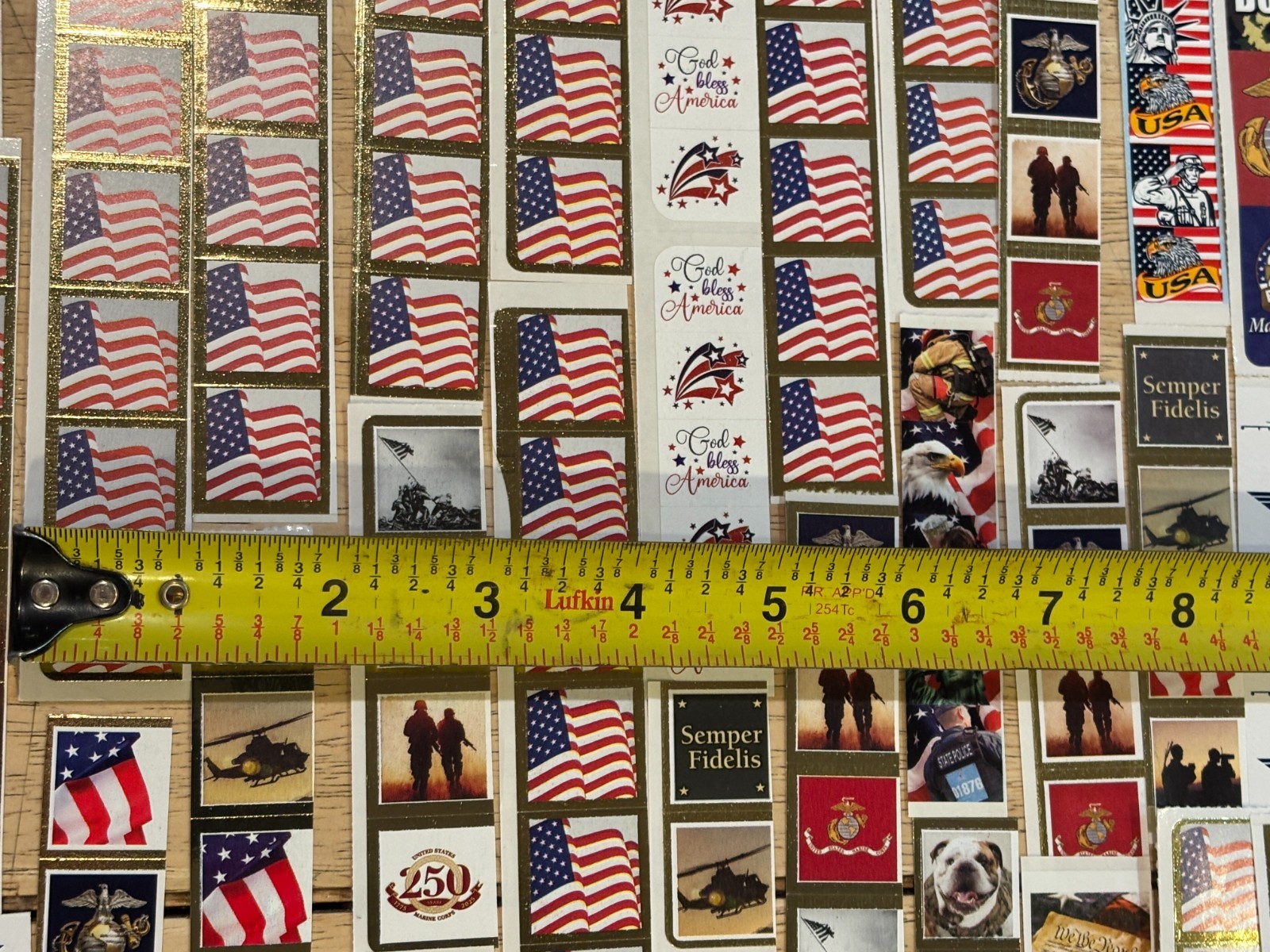 Patriotic Sticker Lot – Charity Organizations – SMALL Size – Large Quantity