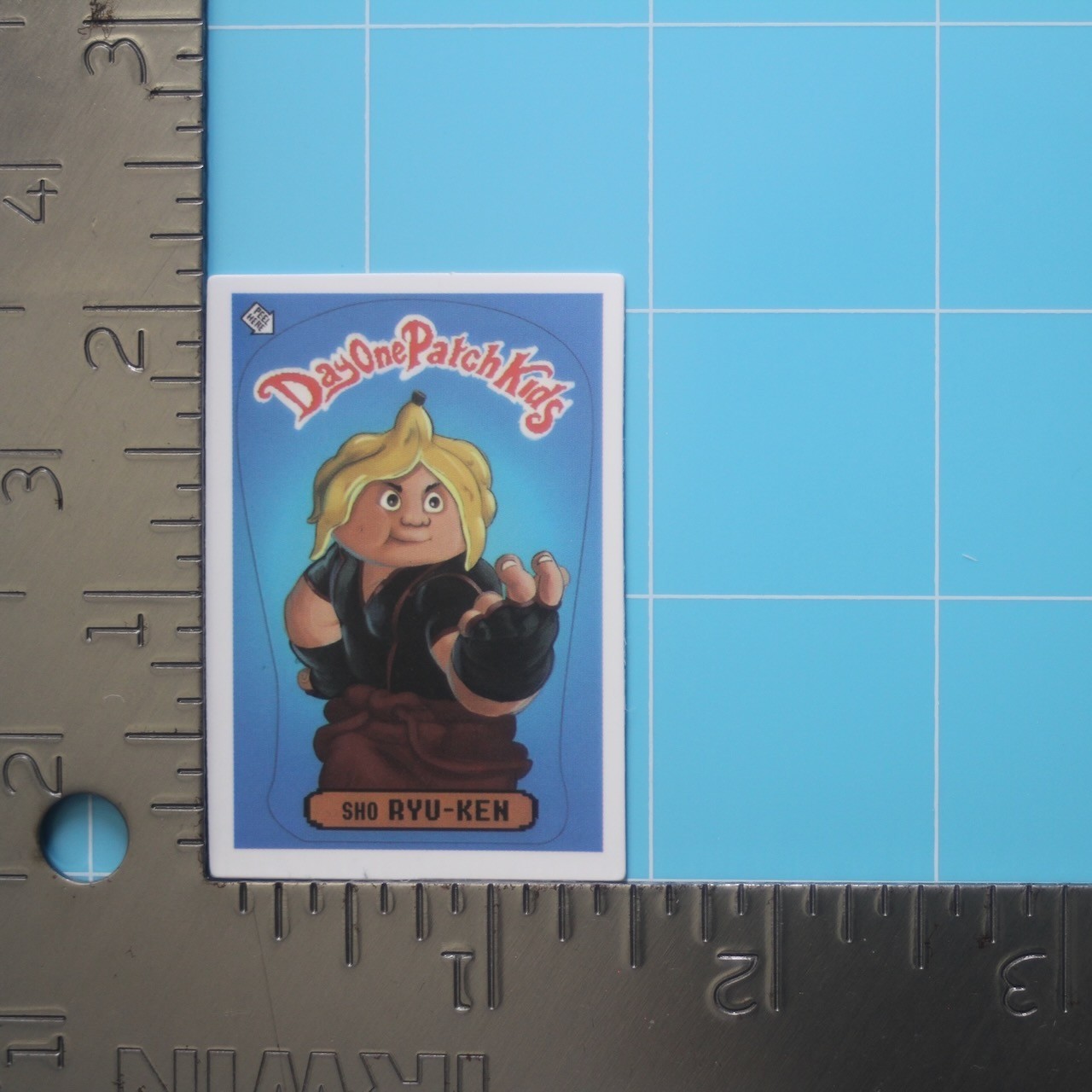 Day One Patch Kids (STREET FIGHTER SHO RYU-KEN) GPK Parody, Gloss PVC Decal
