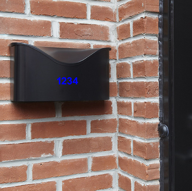 1.5" Inch Premium Mailbox Number Vinyl Decal Sticker Sheet (Blue)