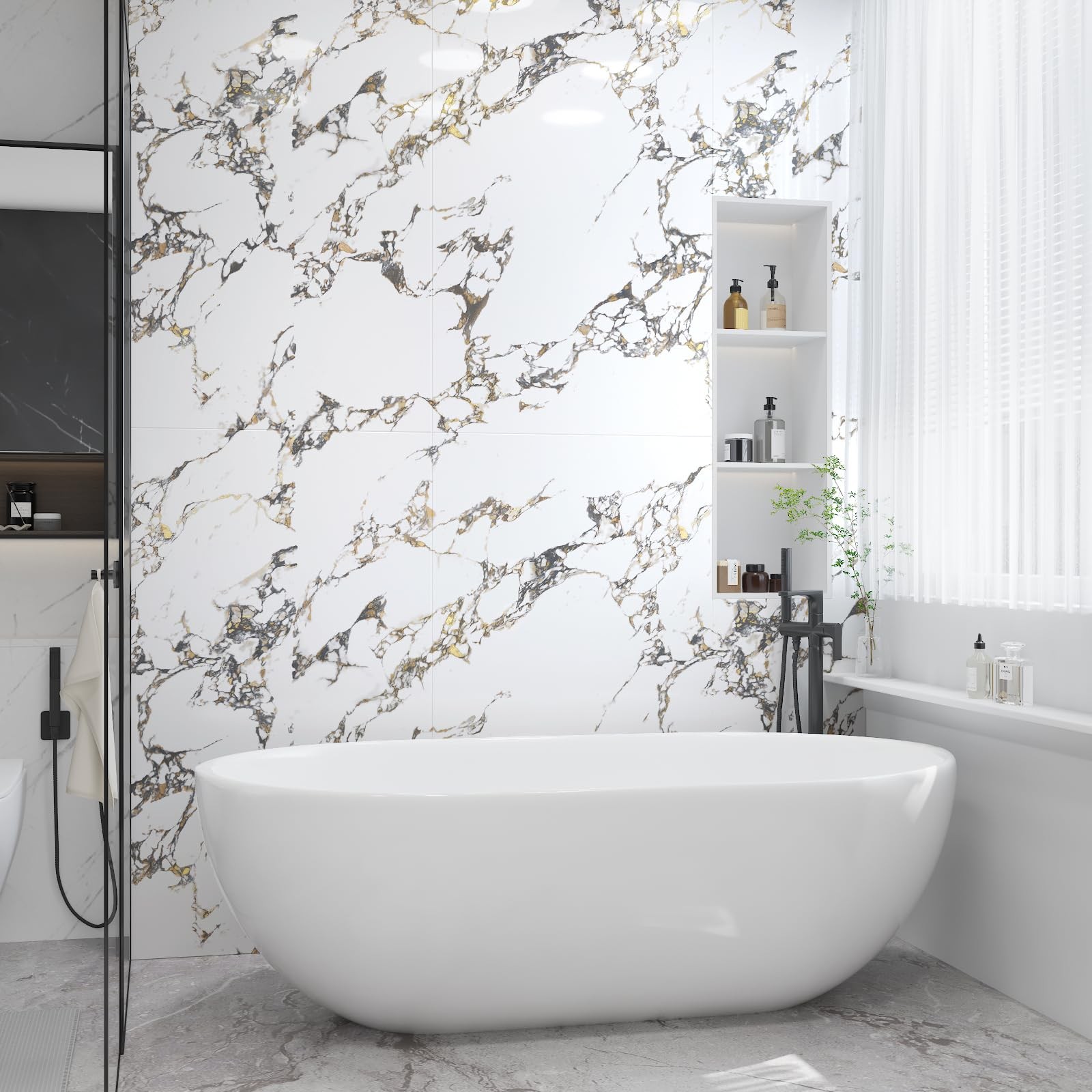 Marble self adhesive Contact Paper kitchen Granite Countertops peel and stick