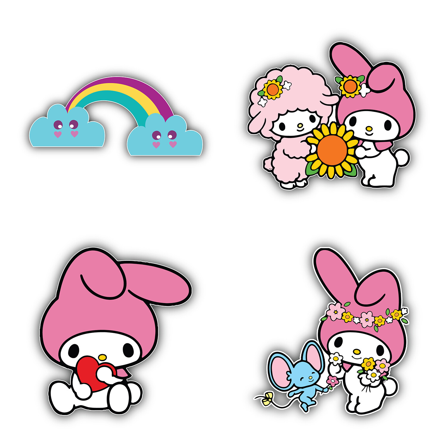 My Little Pony Cartoon Set Of 4 Vinyl Sticker Decal – 5" longer side ID:1