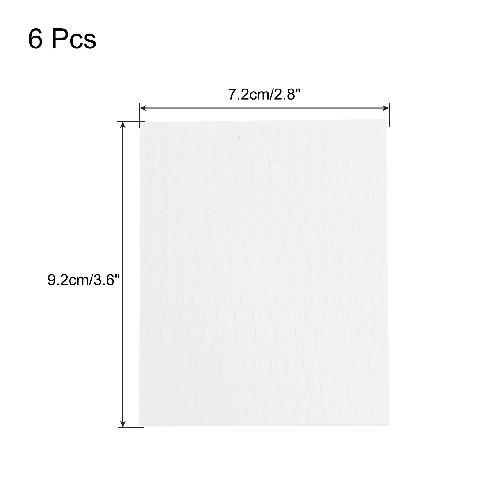 6 Sheets Letter Nail Stickers Self-Adhesive Alphabet Nail Stickers DIY White