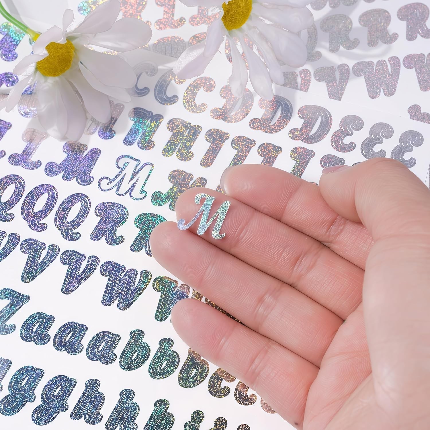 2500 PCS Mini Letter Stickers Small, Cursive Font 1/2 Half Inch (0.5 in)