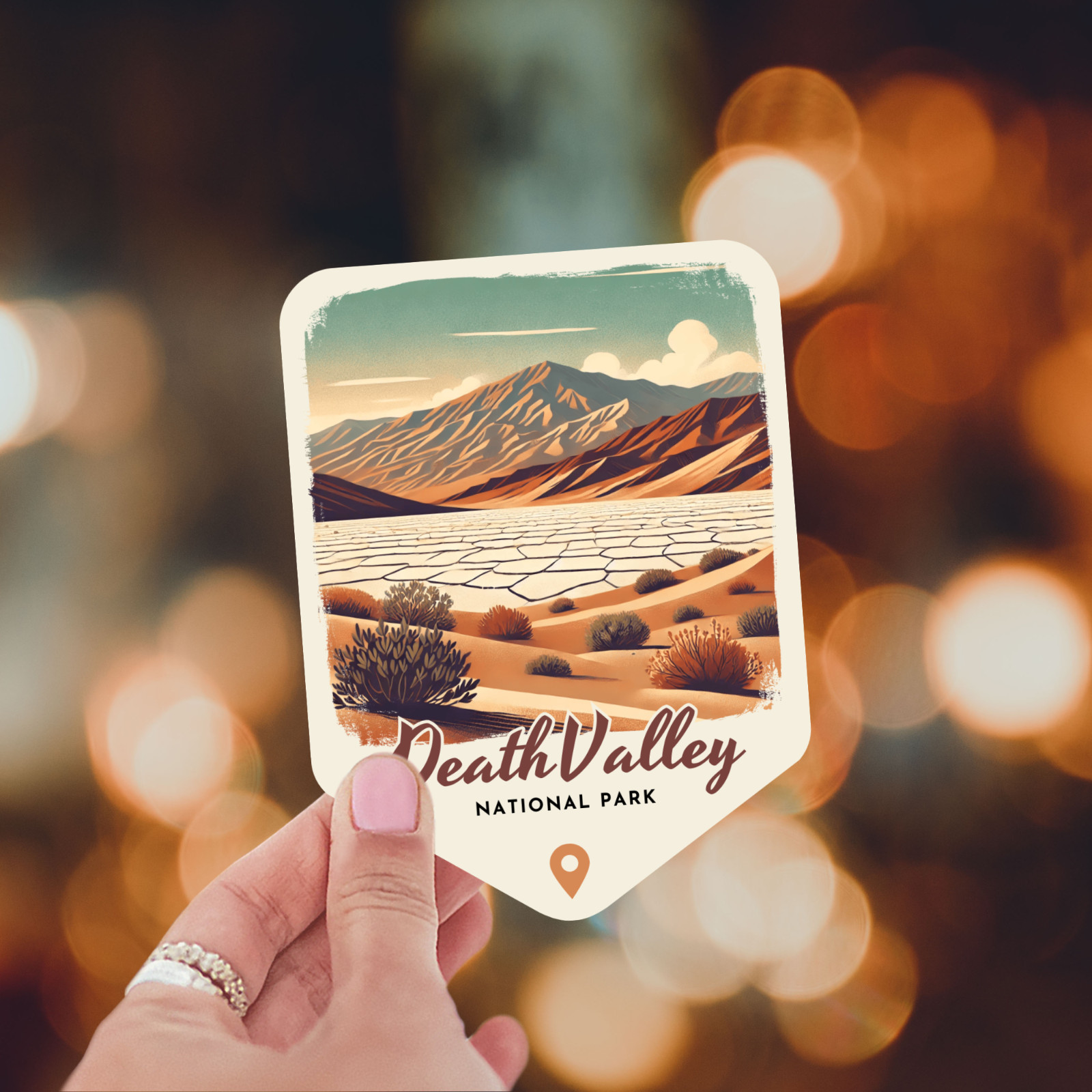 Death Valley National Park California Sticker Retro Style Waterproof Vinyl Decal