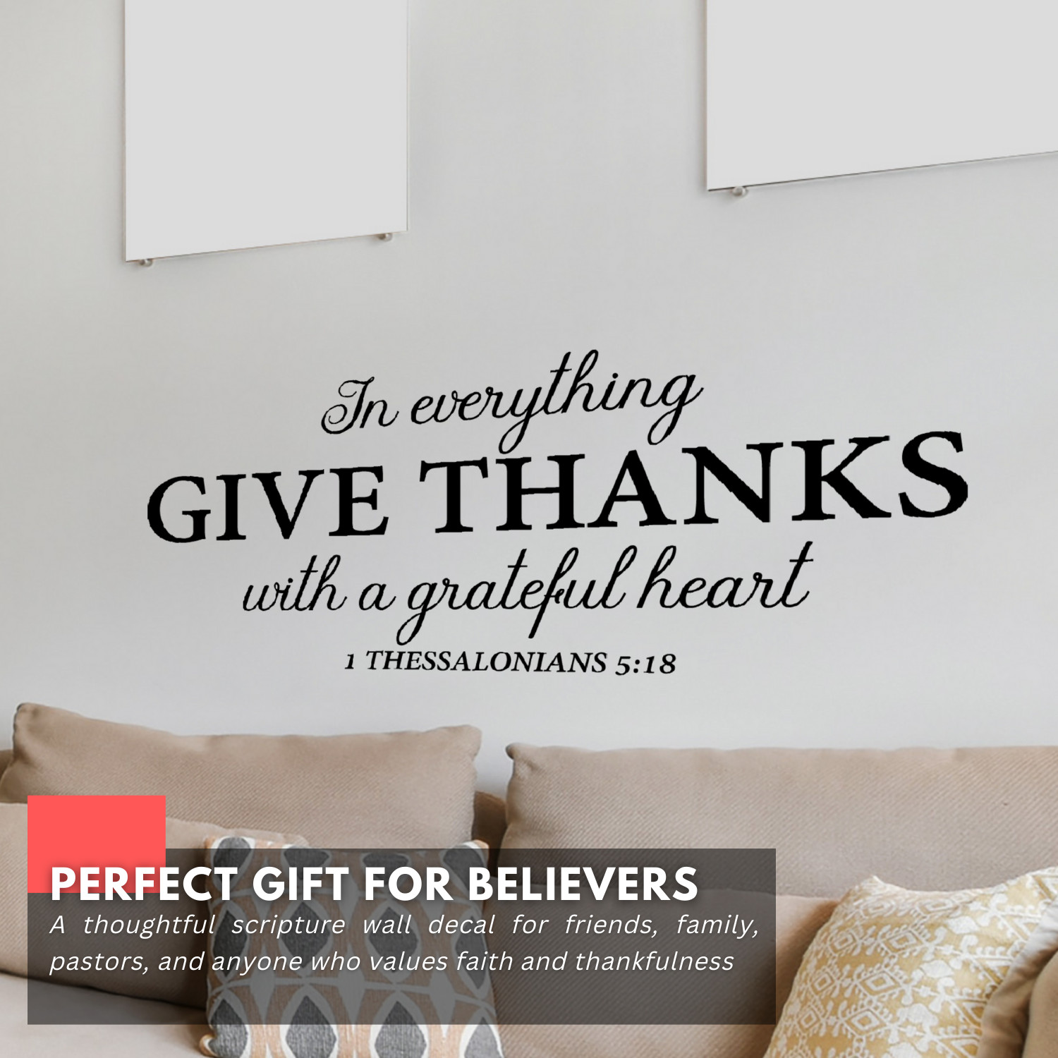 In Everything Religious Inspirational Wall Decal Sticker Quote Home Vinyl Decor