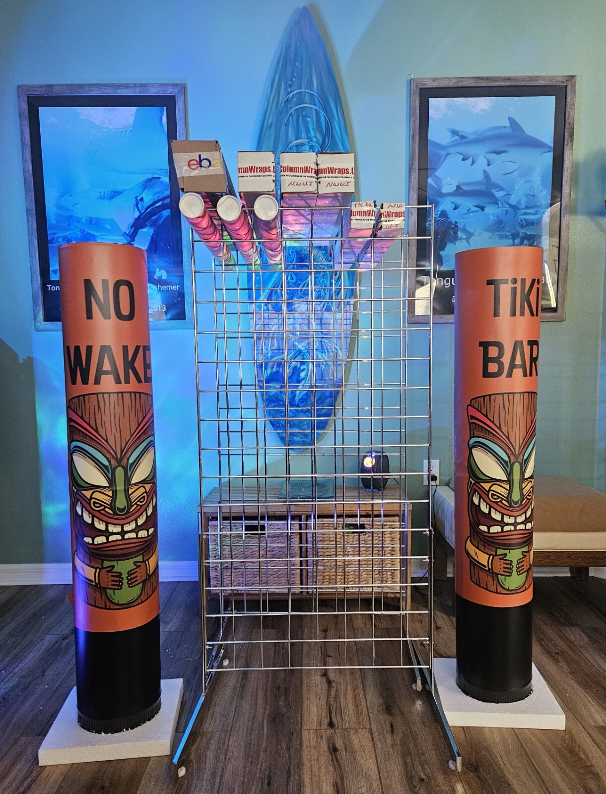 Tiki Bar/Chickee Hut Column Wrap Sign Post Art – Premium Outdoor Thick Vinyl