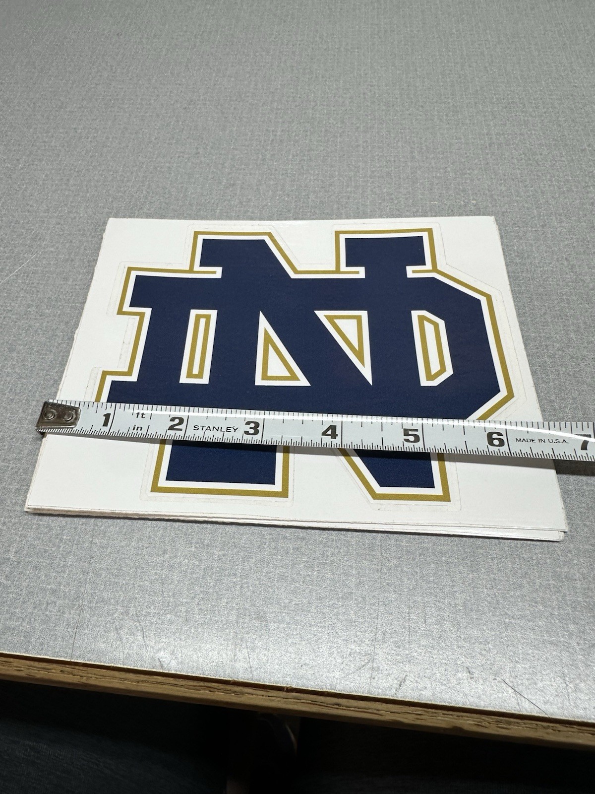 Notre Dame "Fighting Irish" ND Logo Sticker Decal 6.5" x 5"