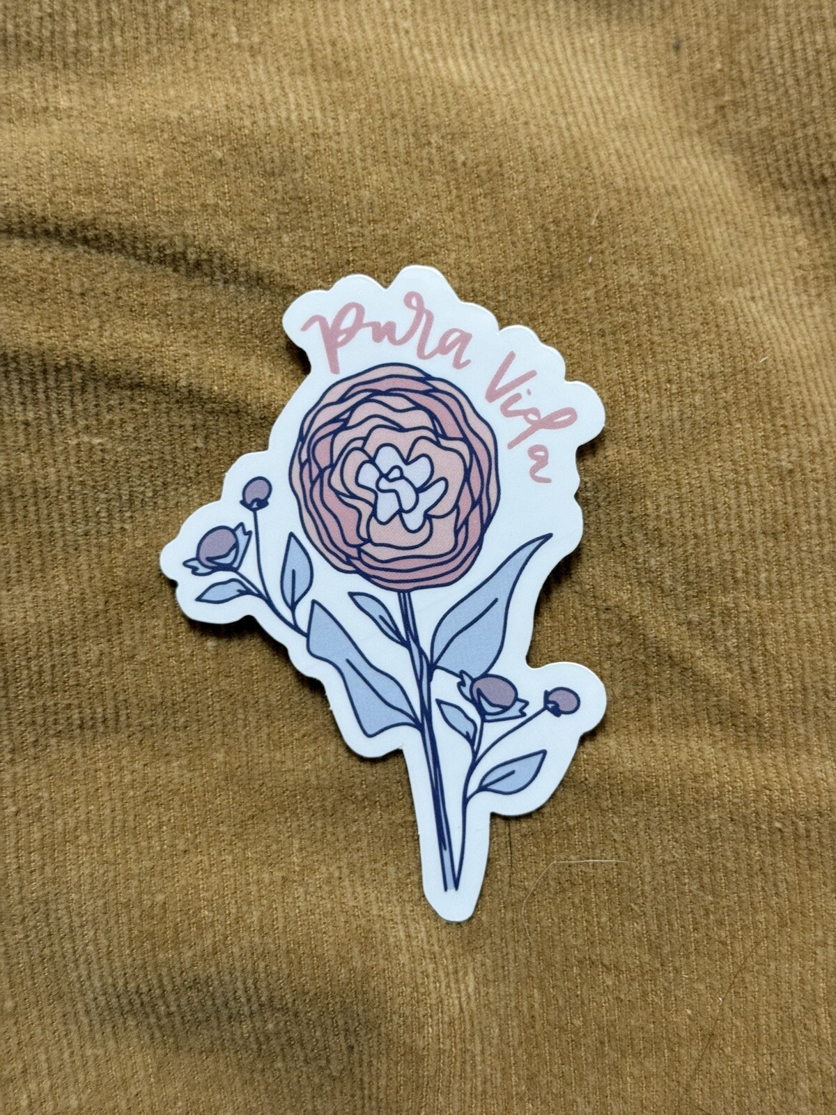 Pura Vida Rose Sticker