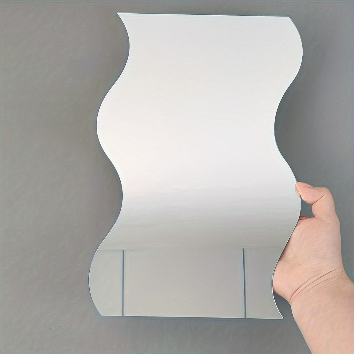 Wavy Irregular Acrylic Mirror Wall Sticker 2mm Self Adhesive Living Room Wall