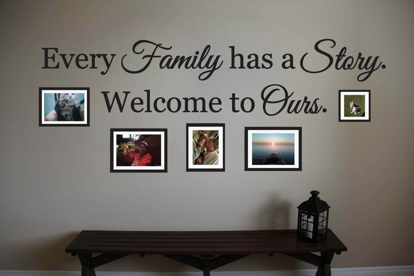 Every Family has a Story Vinyl Wall Quote Sticker Decal 8.5"h x 36"w