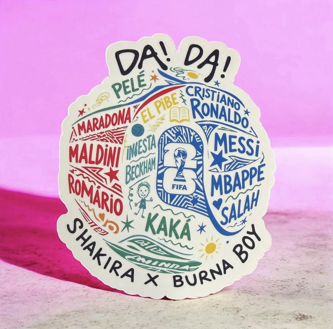 handmade world cup soccer sticker