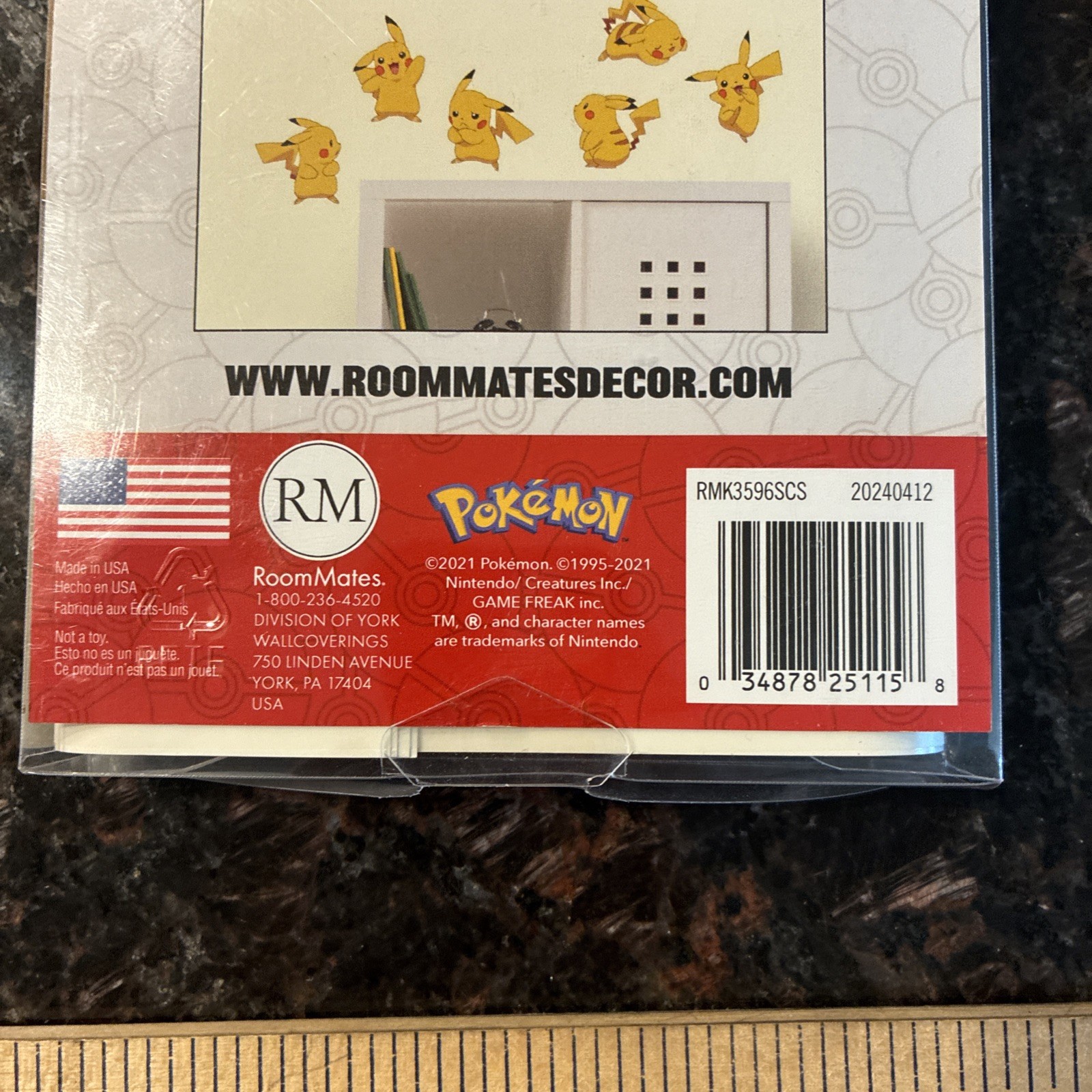 12pc Pokemon PIKACHU Removable & Repositionable Wall Decals! *New *Fast Shipping